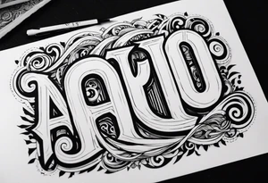 AO in  big letters across the sky tattoo idea