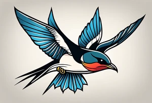 swallow american traditional tattoo idea