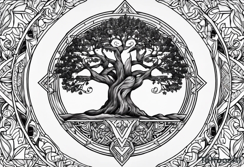 tree of life Sagittarius tattoo idea