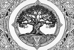 tree of life Sagittarius tattoo idea