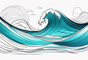 wave tattoo idea