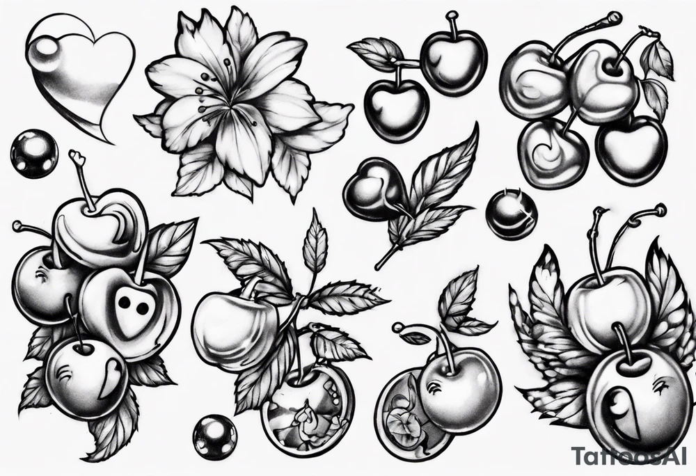 Lisa Frank cherry tattoo idea