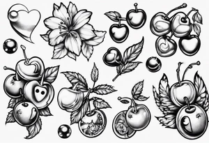 Lisa Frank cherry tattoo idea