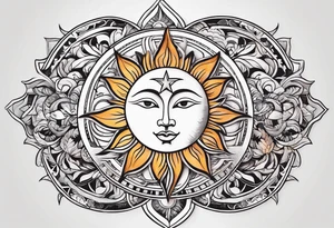 sun and moon
minimalist tattoo idea