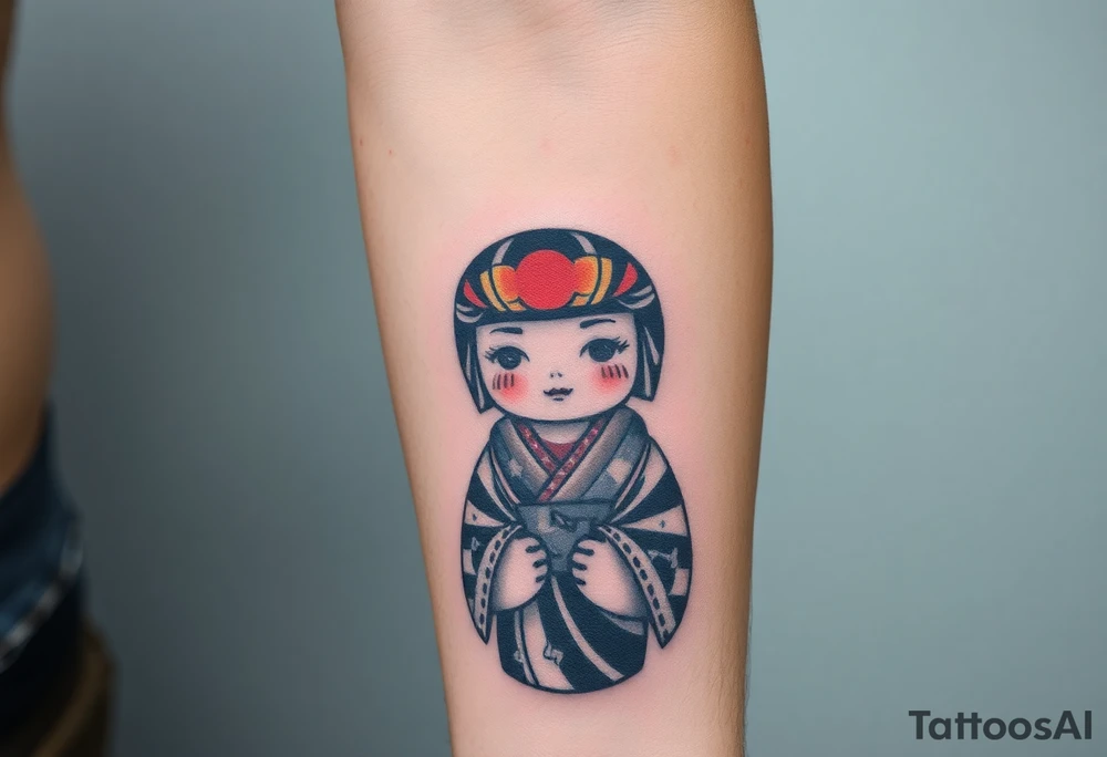 Kokeshi doll tattoo idea