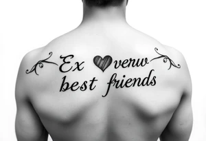 Ex lovers now best friends tattoo idea