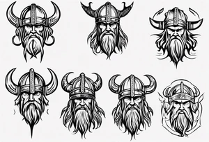 I want a tattoo of a viking head with the company name “Viking Customs” incorporated in the design tattoo idea