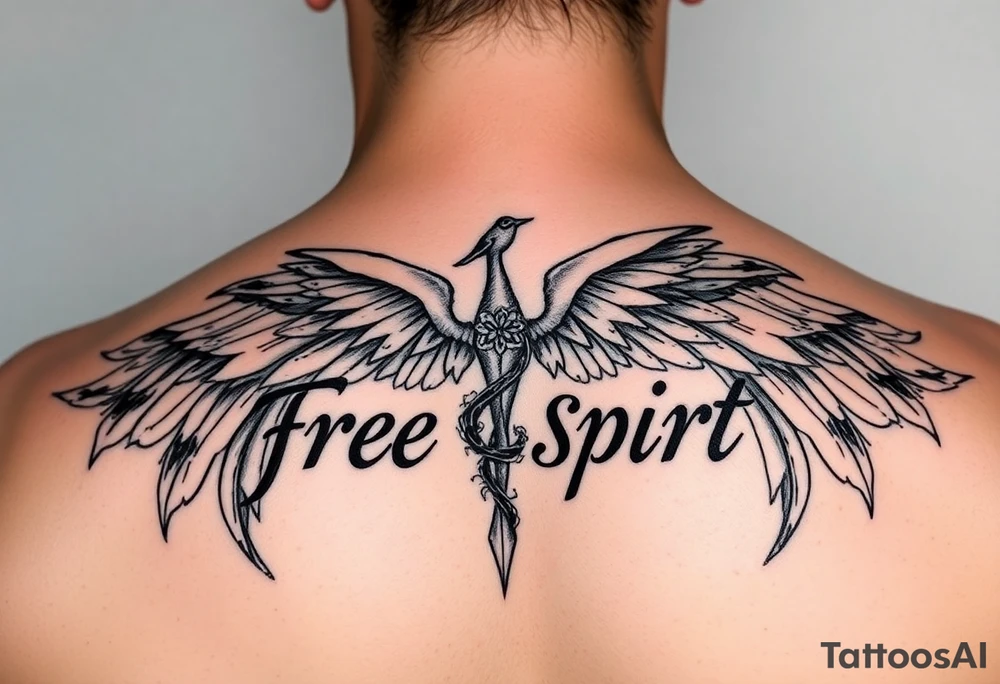 love, courage, free spirit and prosperity tattoo idea