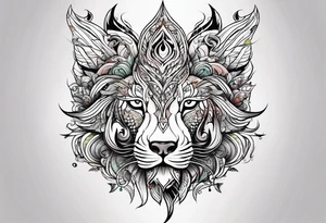 abstract organic line artwork tattoo idea