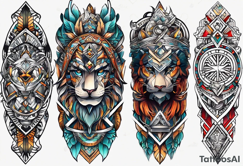 knee piece for men tattoo idea