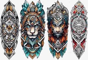 knee piece for men tattoo idea