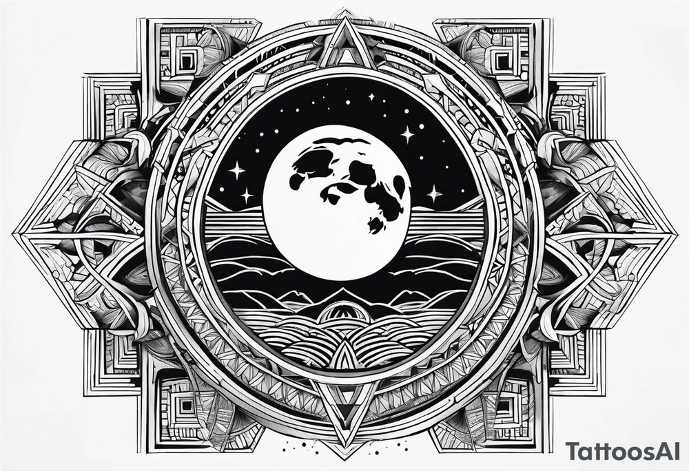 sacred moon tattoo idea