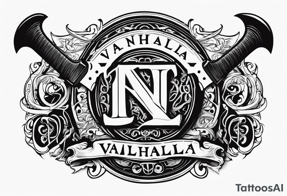 Valhalla axe tattoo idea