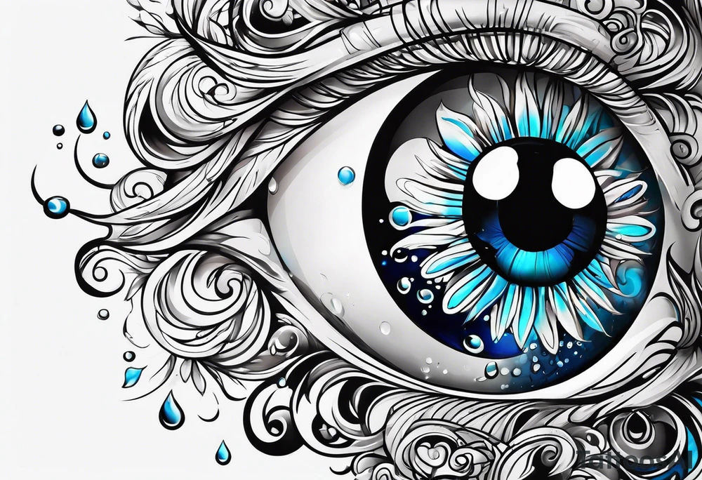 Water drops tattoo idea