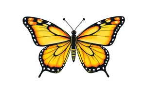 mariposa pequeña linea fina tattoo idea