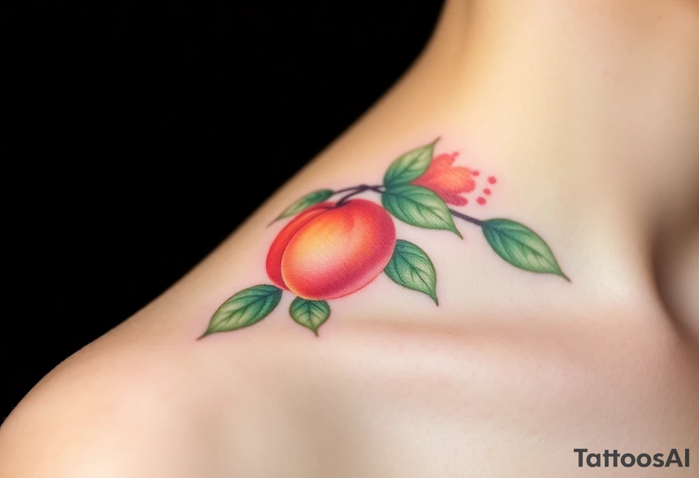 Peaches on tree tattoo idea