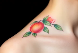 Peaches on tree tattoo idea