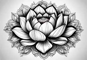lotus flower without bloom tattoo idea