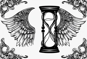 hourglass with wing carpe diem for men tattoo idea