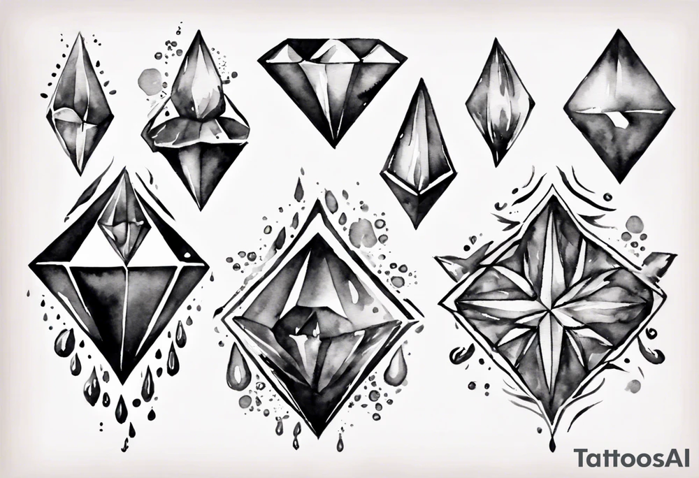 water diamond tattoo idea