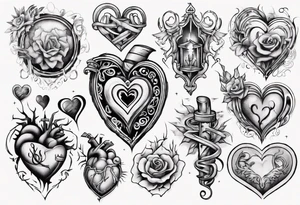 Christian Peterson inside a heart tattoo idea