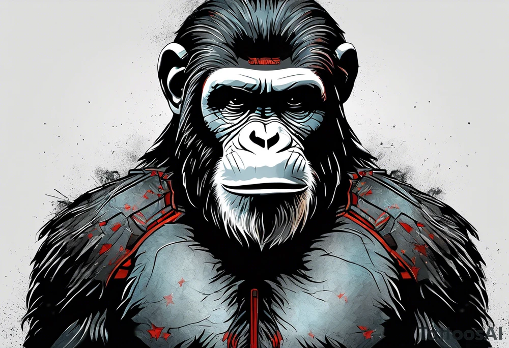 Caesar from the movie planet of the apes tattoo idea