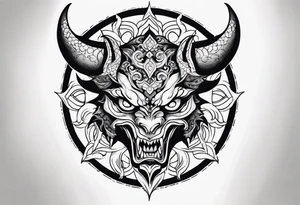 Black clover demon tattoo idea