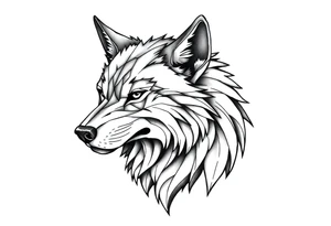 Nordic wolf tattoo idea