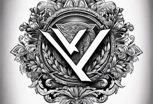 A greek letter - large delta tattoo idea