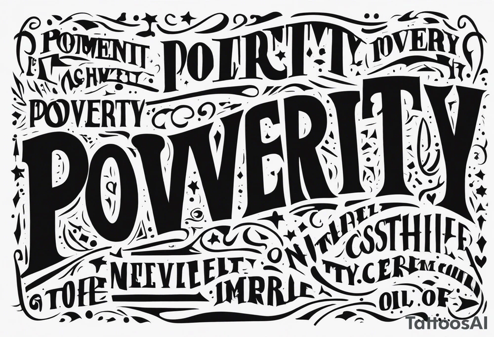 Poverty tattoo idea
