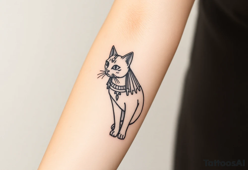 Egyptian cat tattoo idea