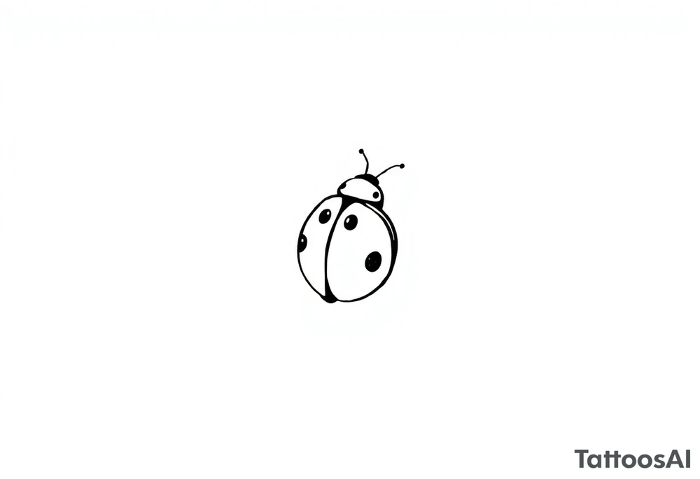 Cute ladybug tattoo idea