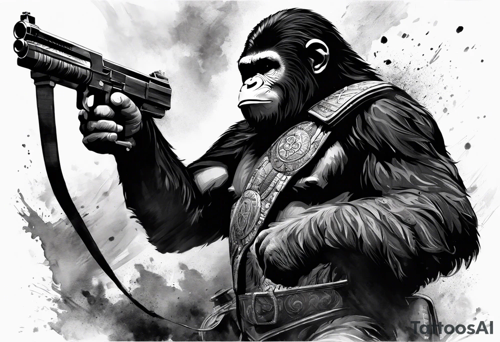 Caeser from the movie planet of the apes tattoo idea