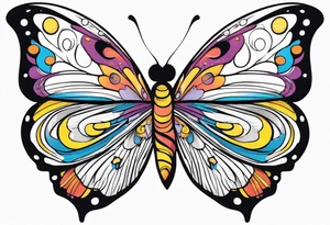 Butterfly but with portrait on 1 of wing tattoo idea