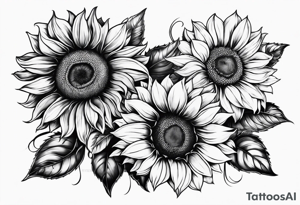 a sunflower tattoo idea
