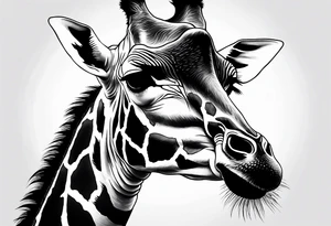 full whole complete giraffe tattoo idea