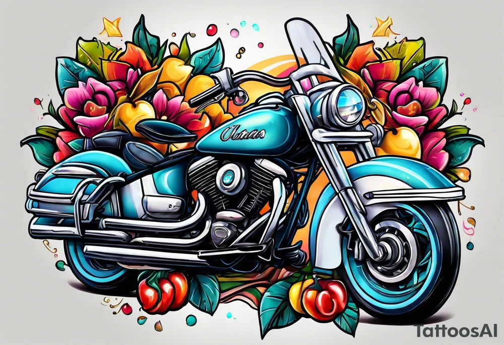 Colorfull macaras with a Cuban vibe tattoo idea