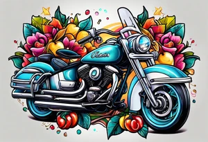 Colorfull macaras with a Cuban vibe tattoo idea
