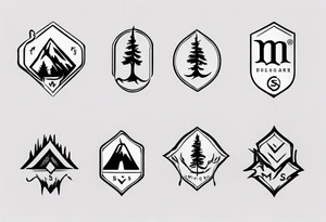 A logo for an outdoors company that includes an "S" and an "M" tattoo idea