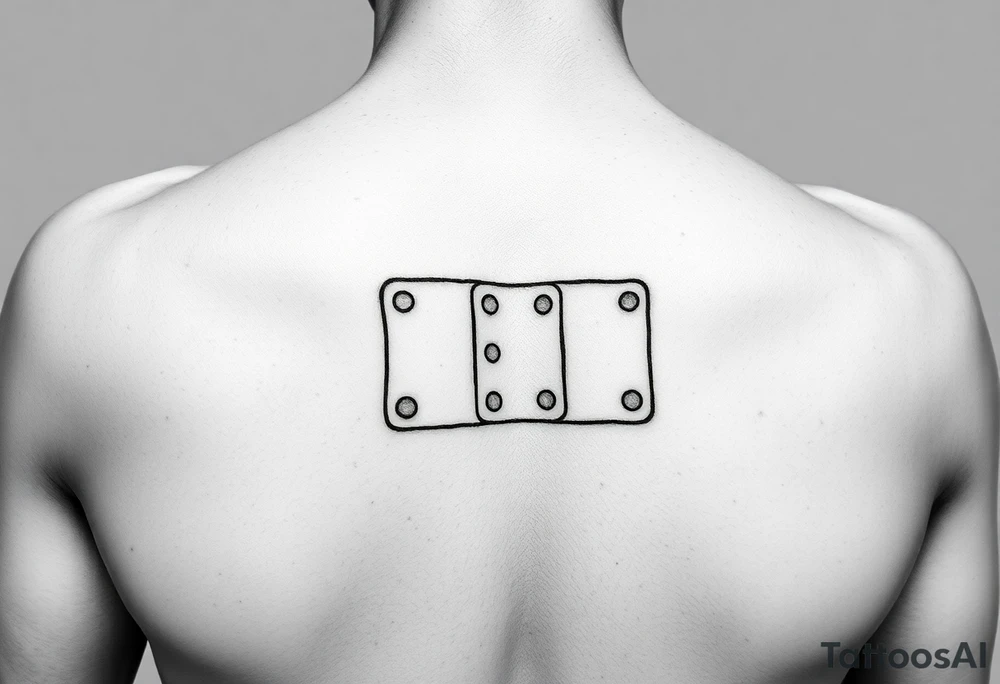 One-blank domino tile on wrist tattoo idea