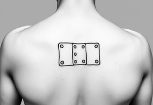 One-blank domino tile on wrist tattoo idea