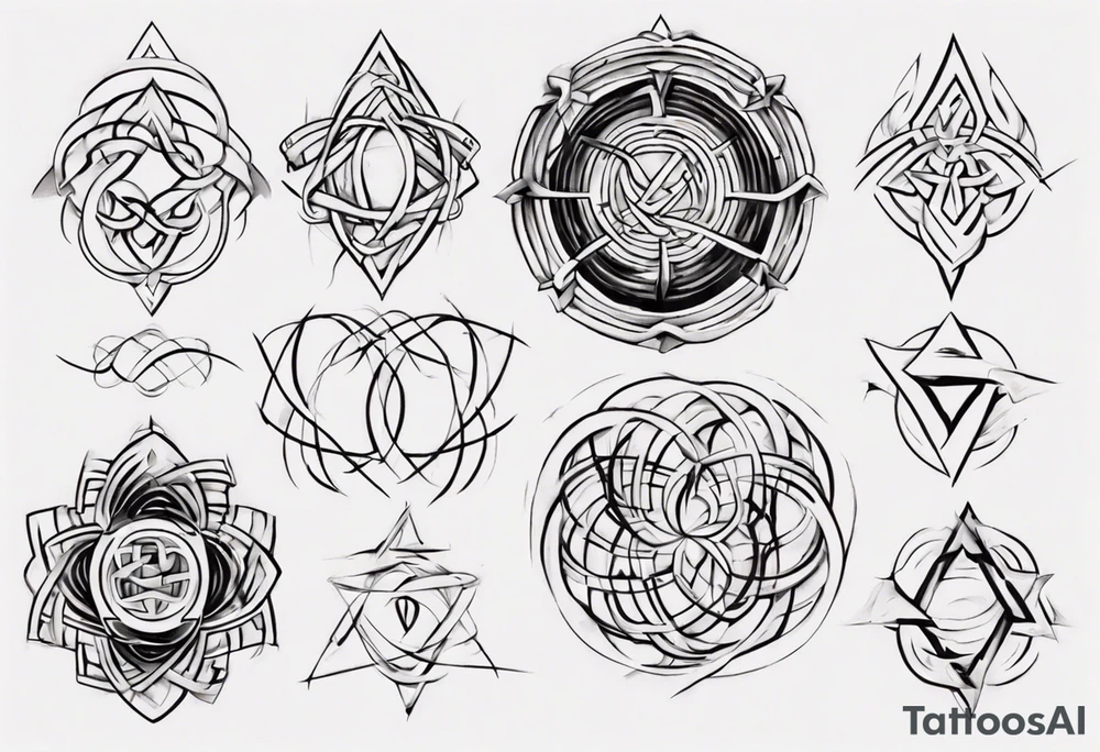 The mathematical 6,1 prime knot  that is cute, shape it like a friendship graph tattoo idea