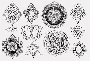 The mathematical 6,1 prime knot  that is cute, shape it like a friendship graph tattoo idea