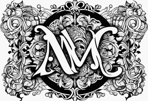 Letters M and S intertwined tattoo idea