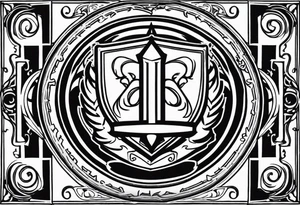 Valhalla fire sword shield stairs tattoo idea