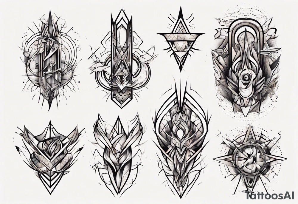 Abstract linear tattoo idea
