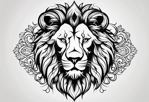 gothic lion tattoo idea