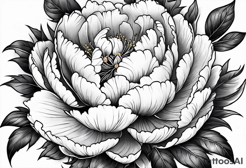 Peony flowers tattoo idea