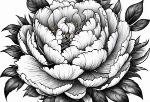 Peony flowers tattoo idea