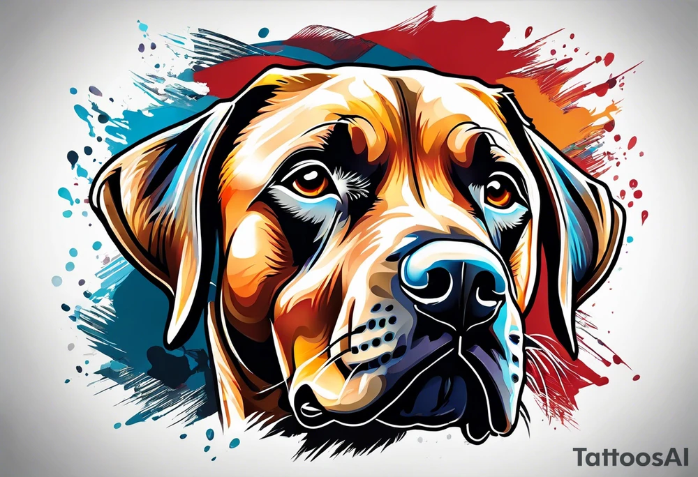 Dog Labrador like boxer tattoo idea